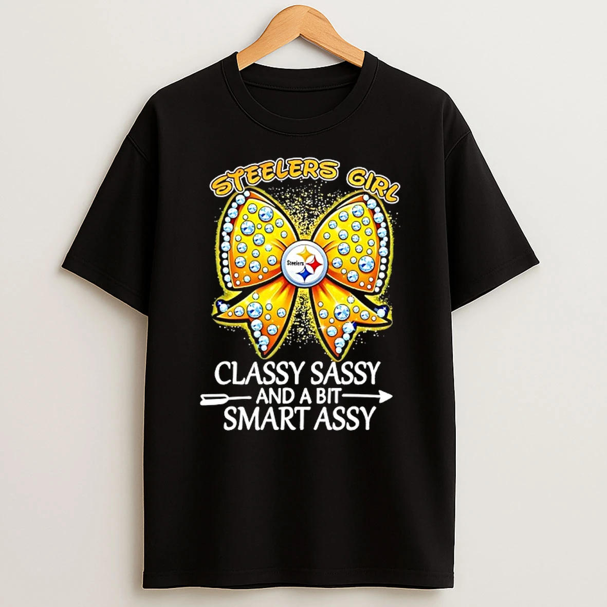 Pittsburgh Steelers Girl Bow Classy Sassy And A Bit Smart Assy T Shirt