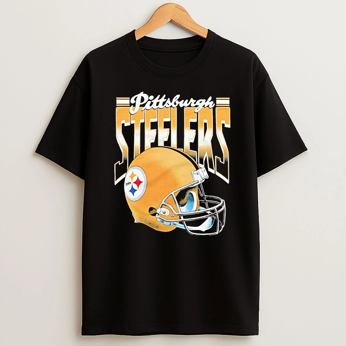 Pittsburgh Steelers Gradient Helmet T Shirt