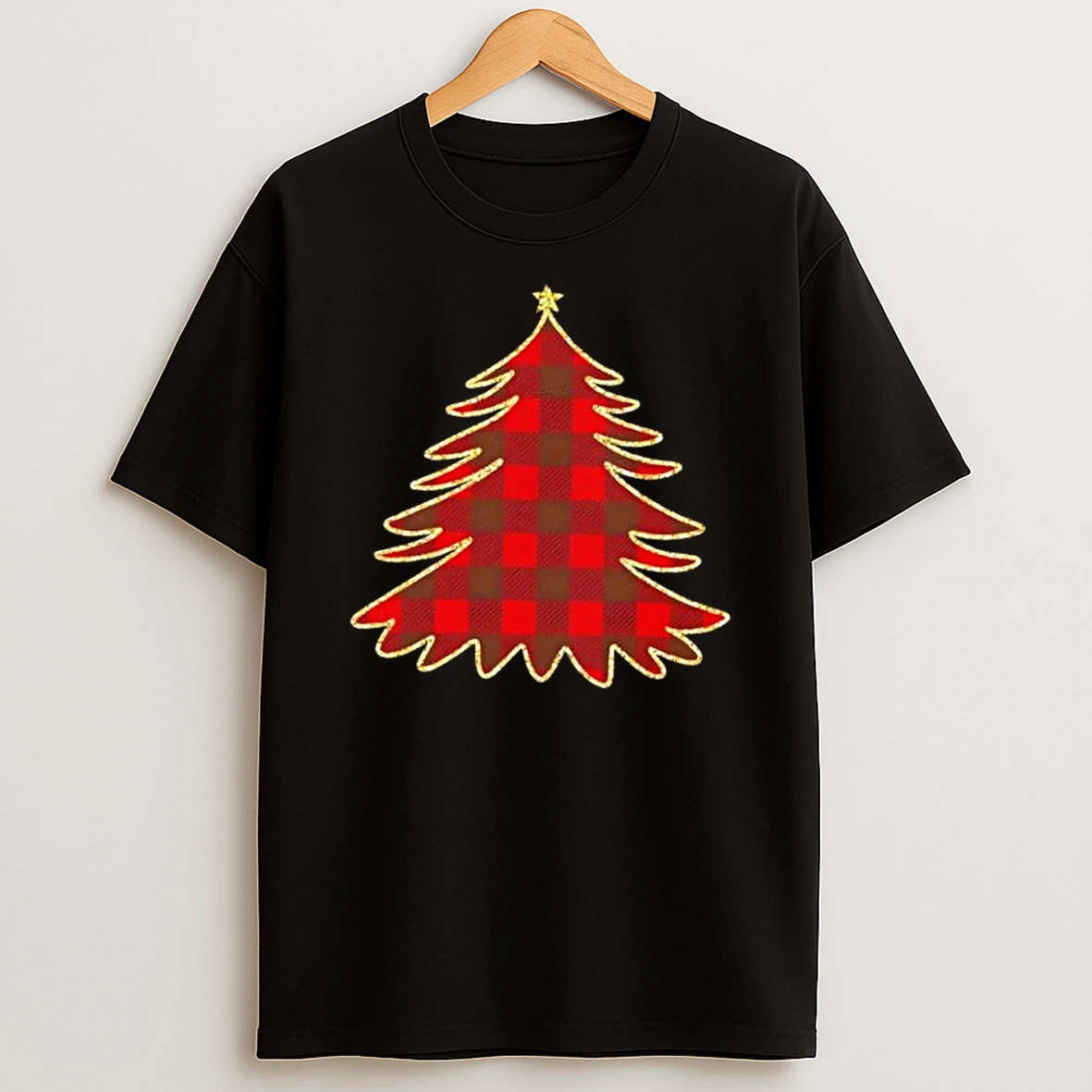 Plaid Christmas Tree T Shirt