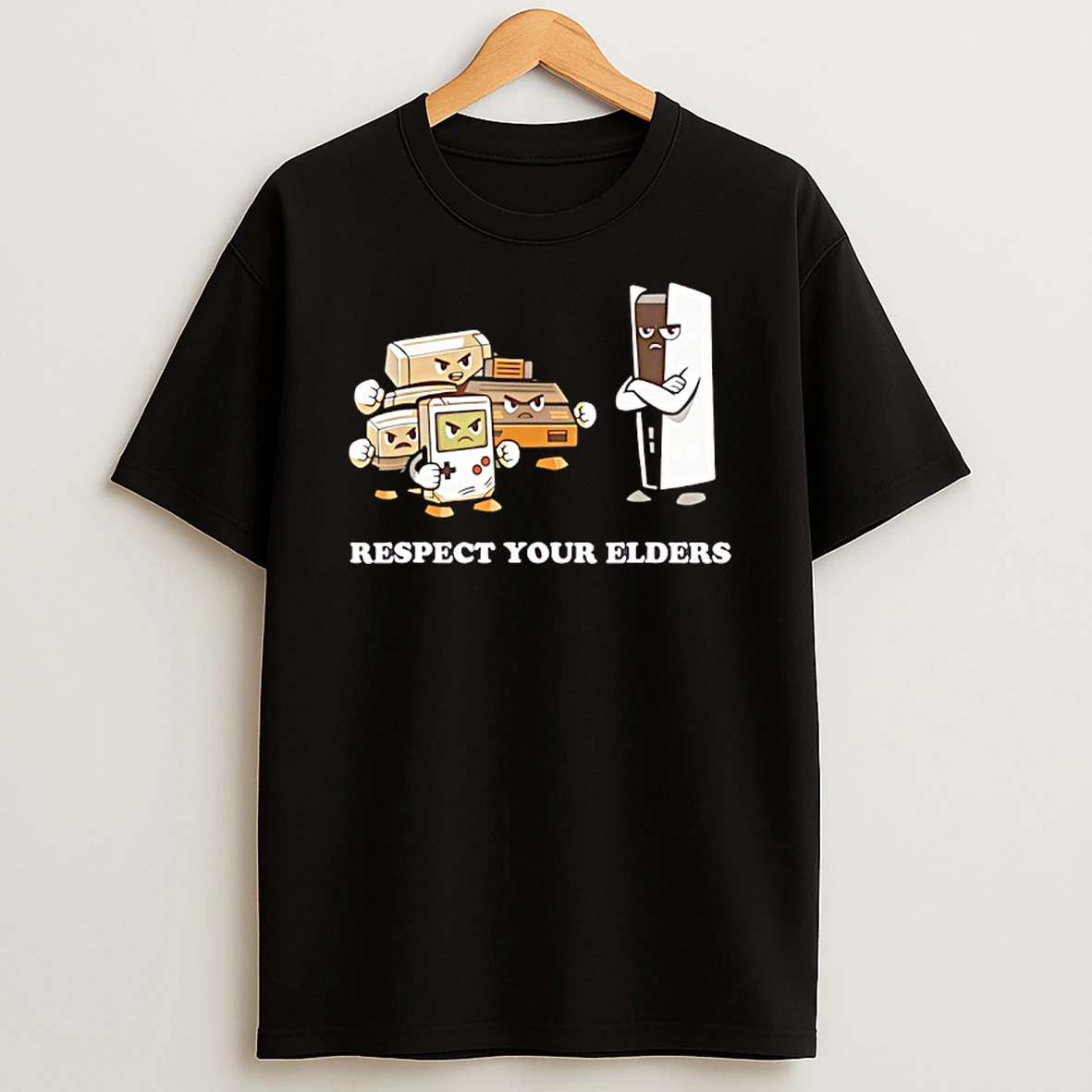 Playstation 5 Respect Your Elders 90s Gaming Retro T Shirt