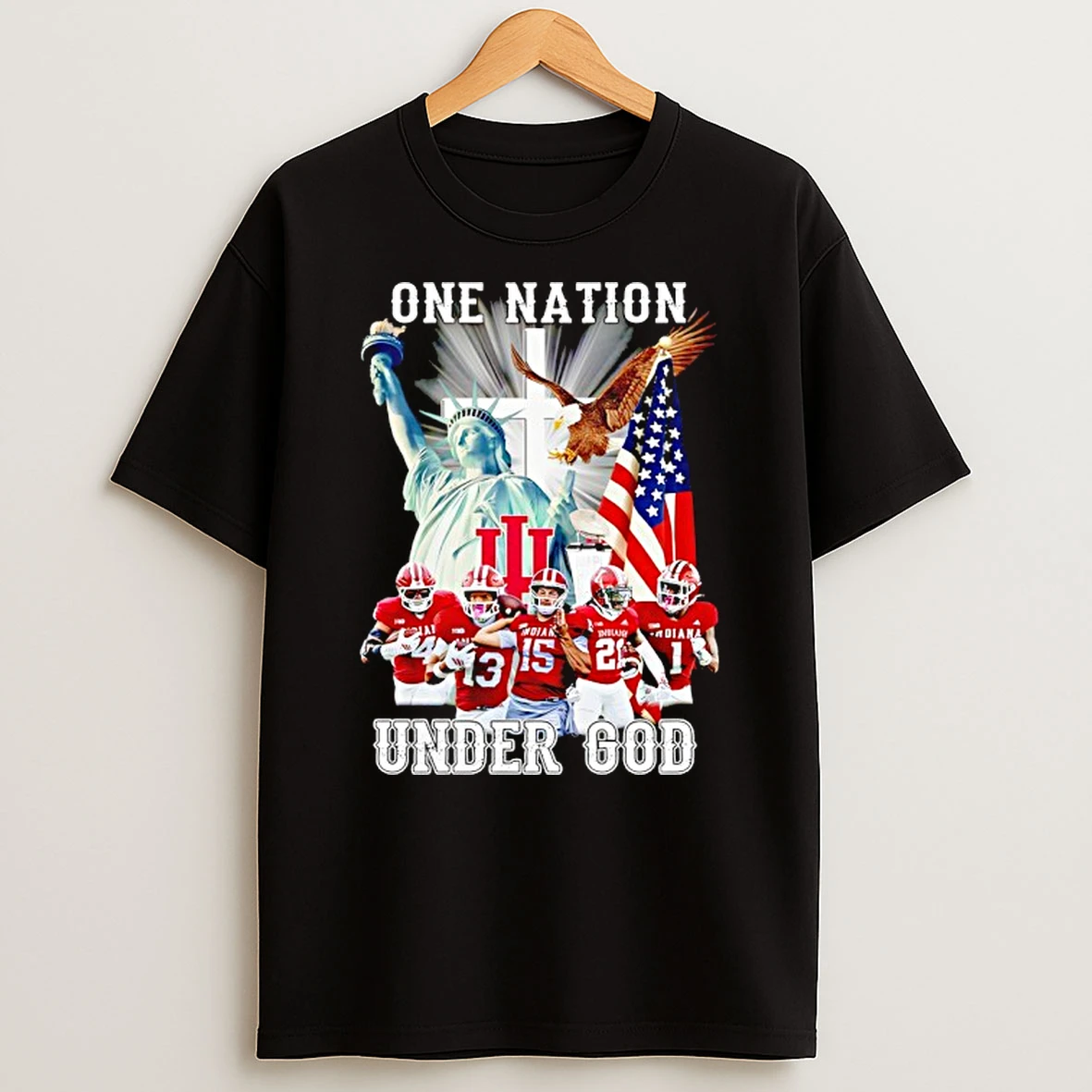 Players Of Team Indiana Hoosiers Football One Nation And Under God T Shirt