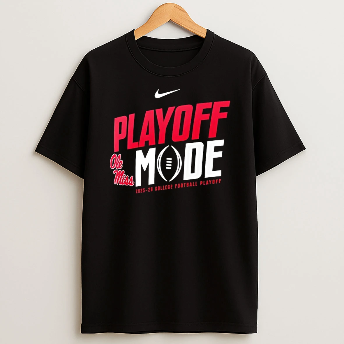 Playoff Mode Ole Miss Rebels 2025 2026 College Football Playoff Nike Logo T Shirt