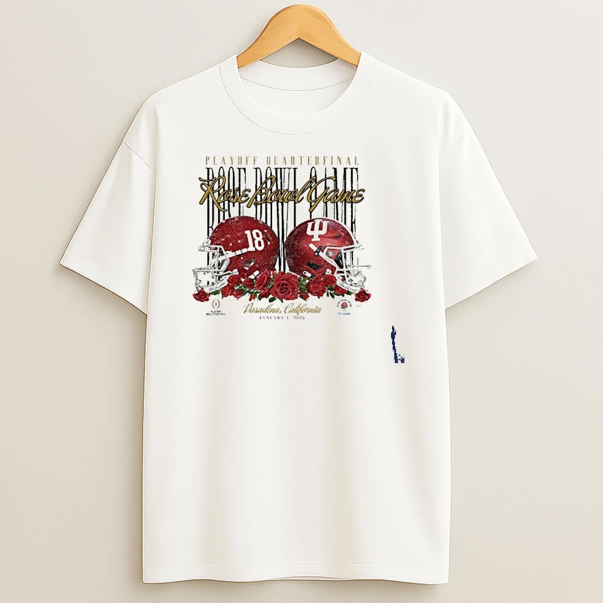 Playoff Quarterfinal Indiana Hoosiers 2026 Rose Bowl Game Vs Alabama Helmet T Shirt