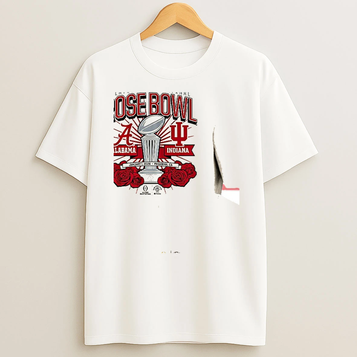Playoff Quarterfinal Rose Bowl Alabama Crimson Tide Vs Indiana Hoosiers 2026 T Shirt