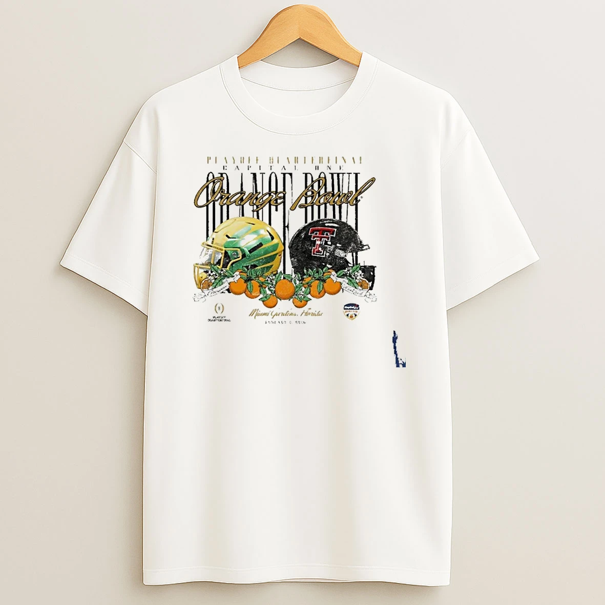 Playoff Quarterfinal Texas Tech Red Raiders 2026 Orange Bowl Vs Oregon Ducks Helmets T Shirt