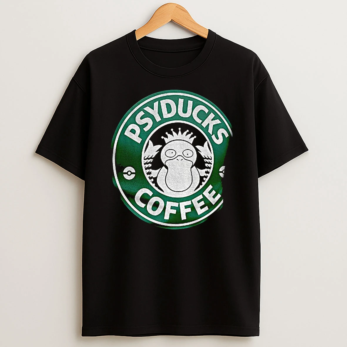 Pokemon Psyduck Starbucks Coffee Parody T Shirt
