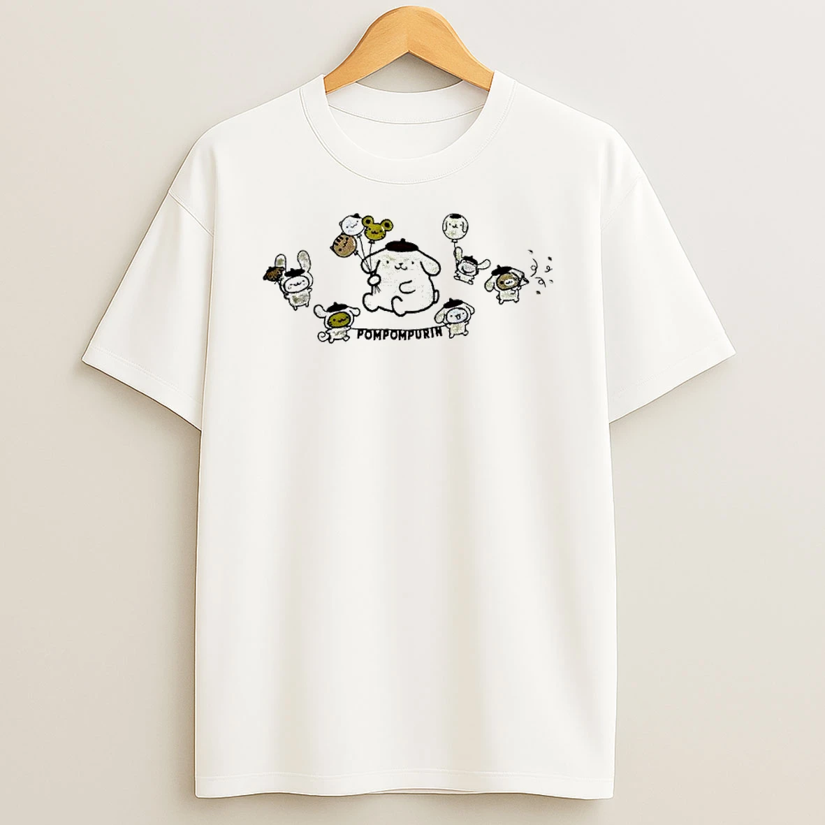 Pompompurin Characters Graphic T Shirt