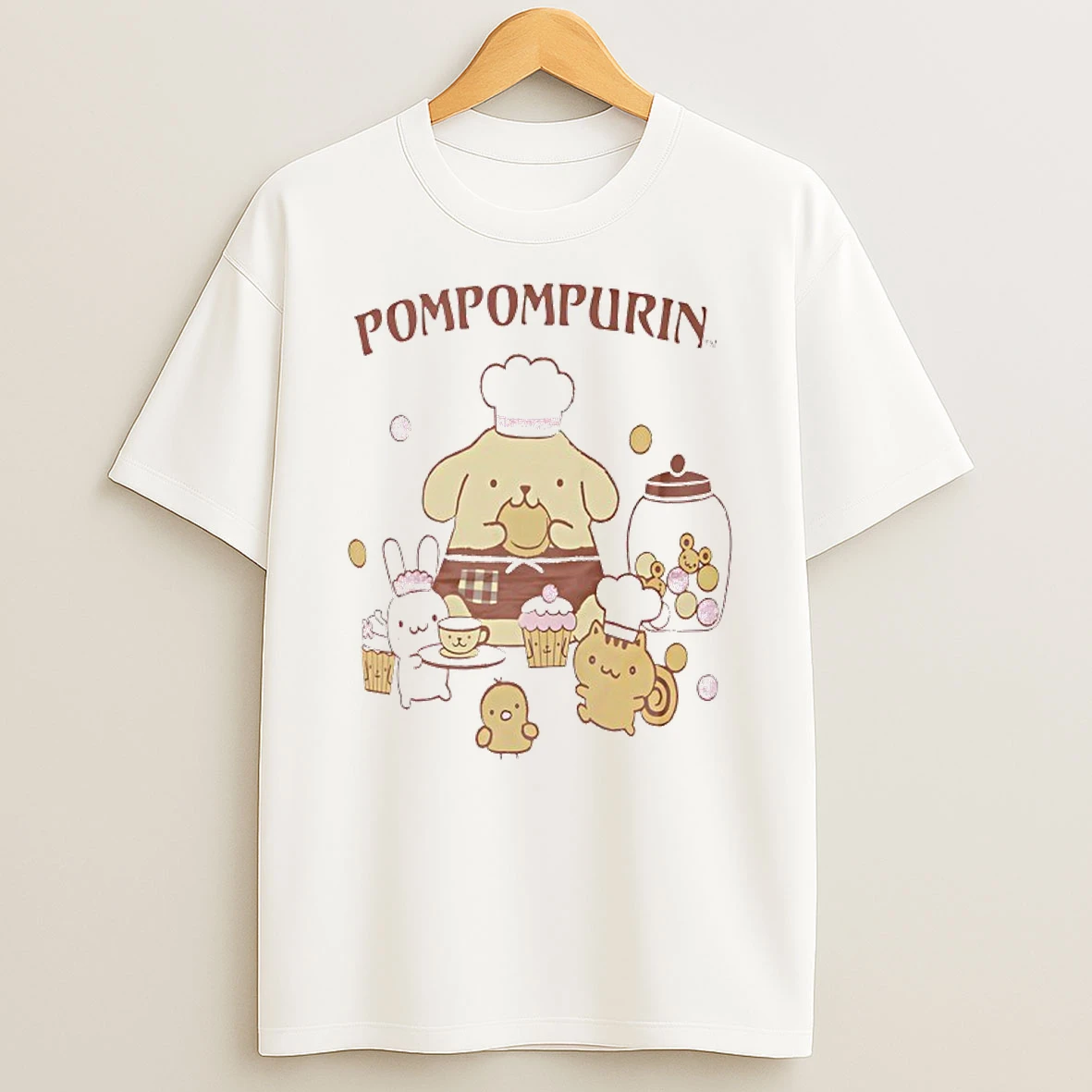 Pompompurin Makes Cake Cartoon T Shirt