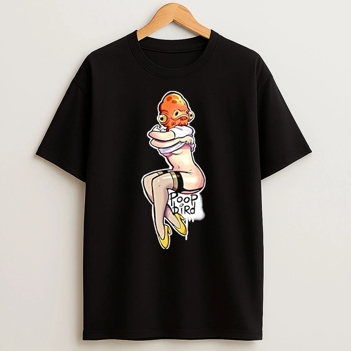 Poop Bird Star Wars Ackbar Graphic T Shirt