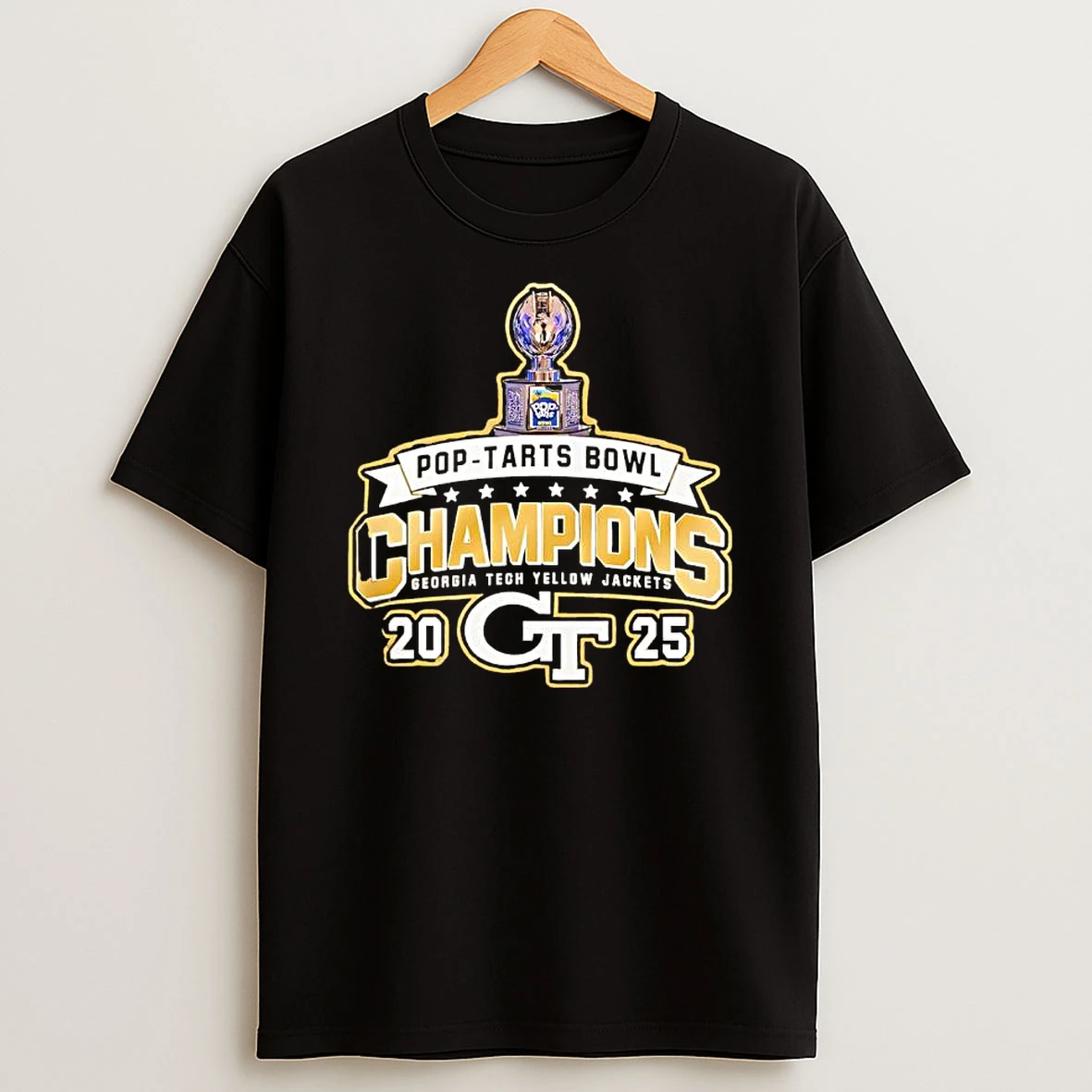 Pop Tarts Bowl Champions Georgia Tech Yellow Jackets 2025 Logo T Shirt