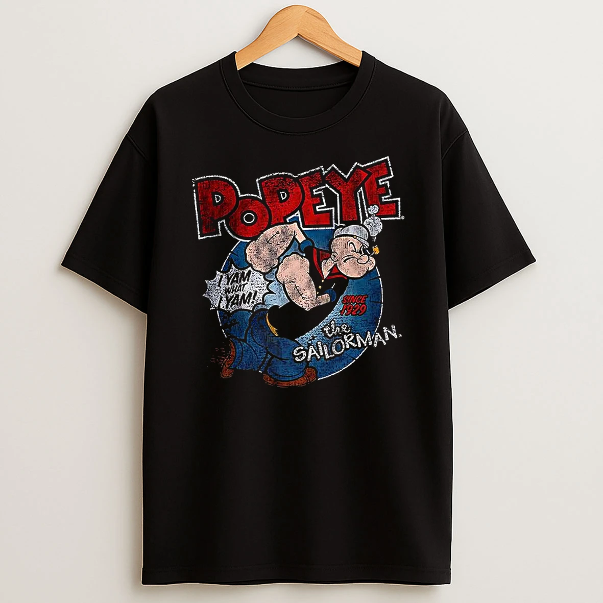 Popeye The Sailorman I Yam What I Yam Cartoon T Shirt