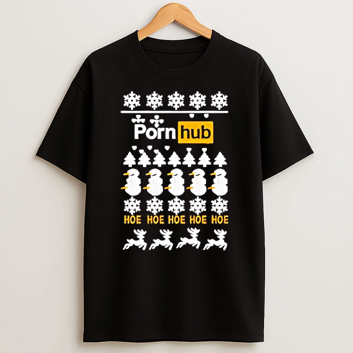 Porn Hub Hoe Hoe Hoe Ugly Christmas T Shirt