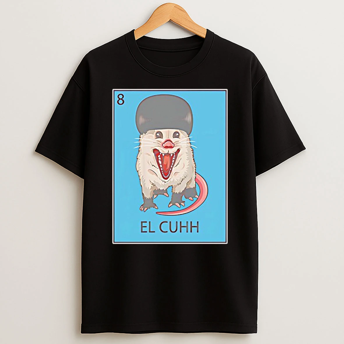 Possum El Cuhh The Takuache Loteria T Shirt