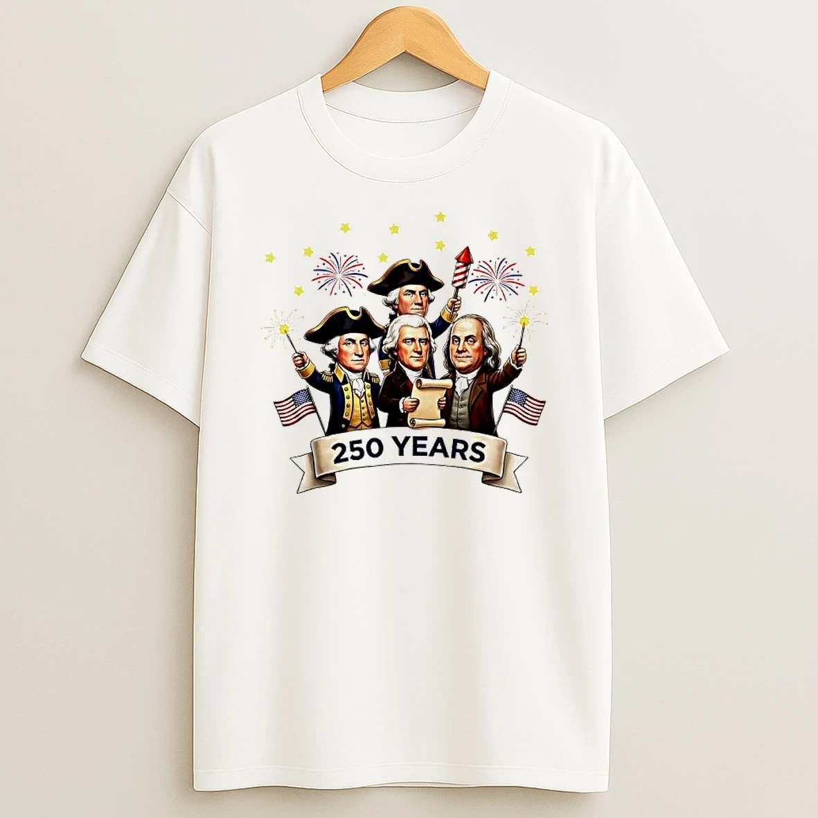 Presidents Founding Fathers 250 Years T Shirt