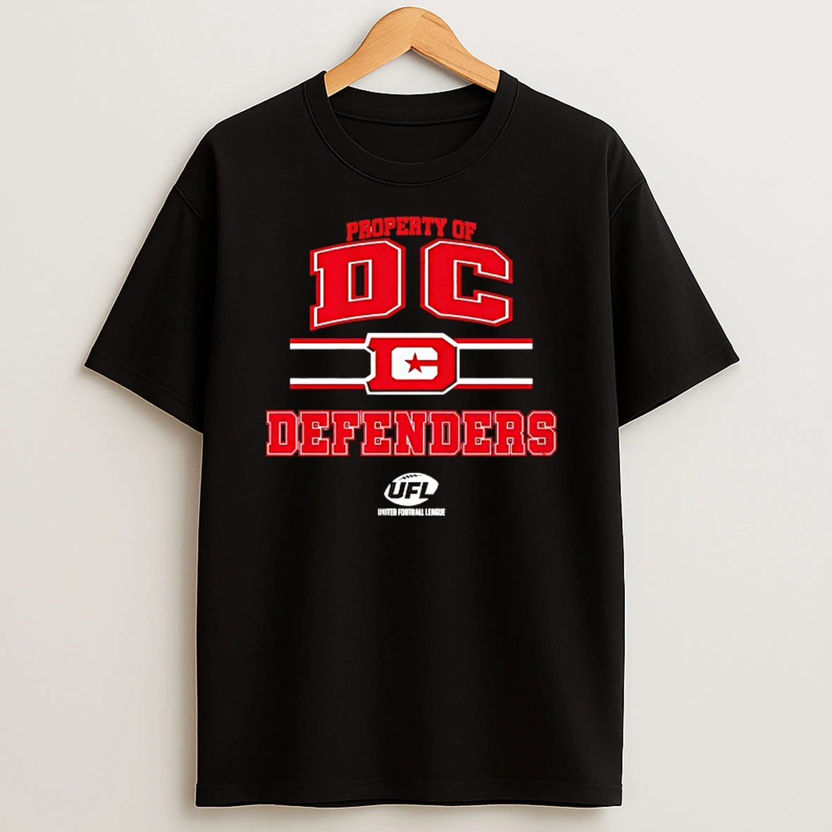 Property Of Dc Defenders Ufl Logo T Shirt