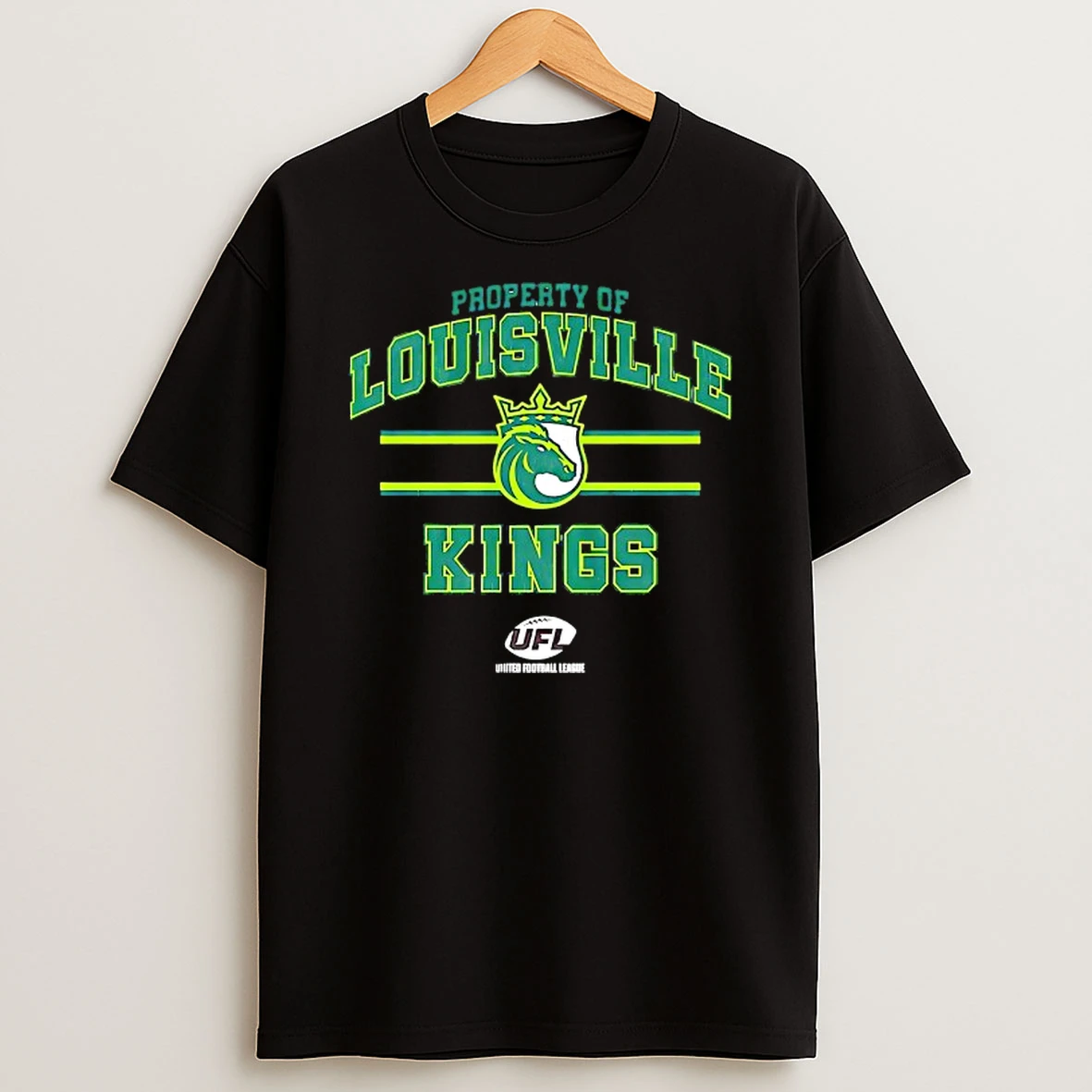 Property Of Louisville Kings Ufl Logo T Shirt