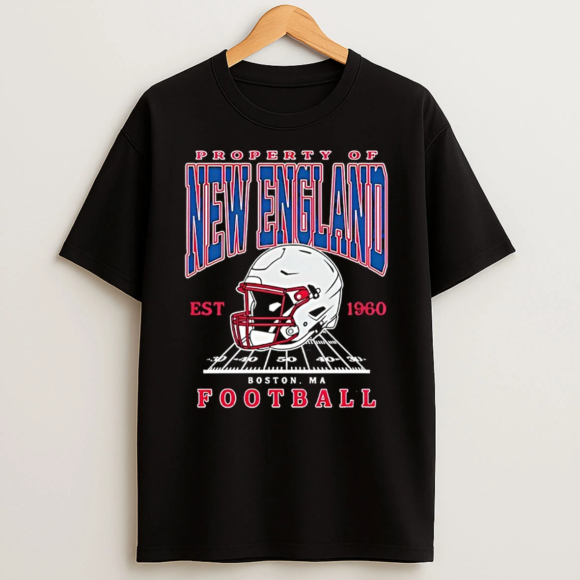 Property Of New England Patriots Football Est 1960 At Boston Ma T Shirt