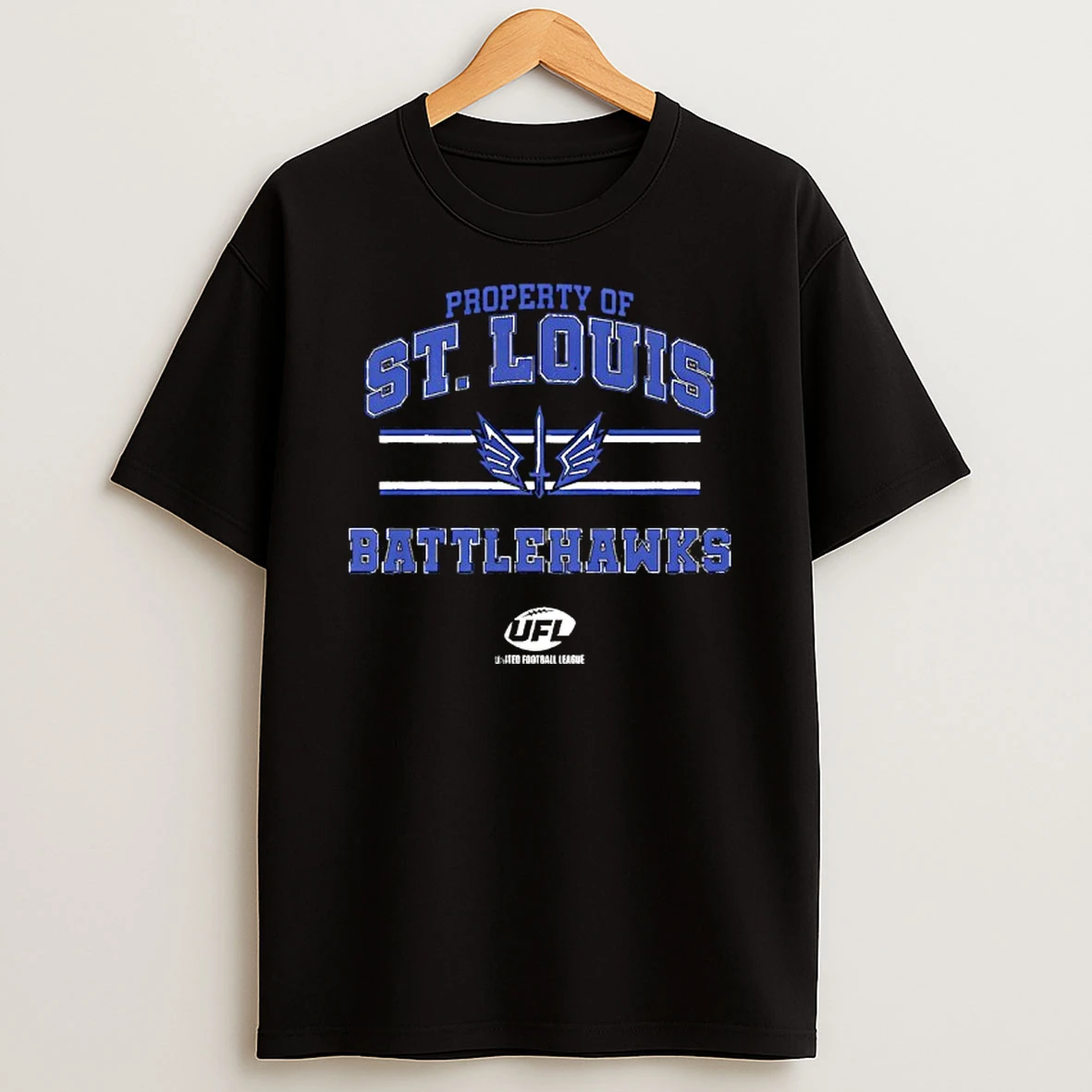 Property Of St Louis Battlehawks United Football League T Shirt