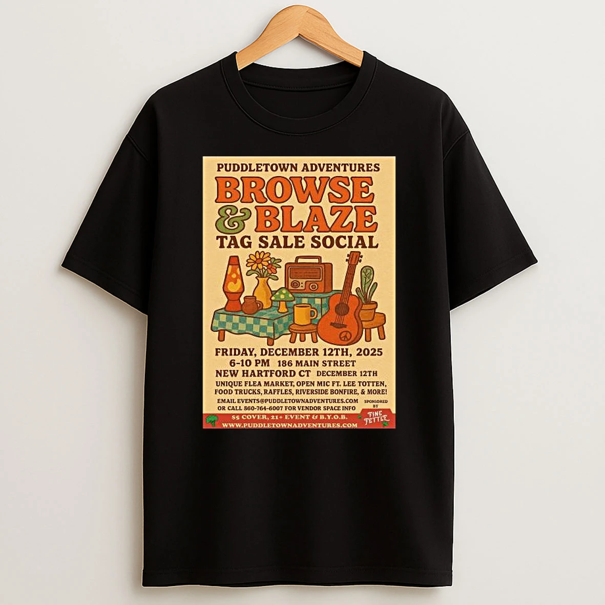 Puddletown Adventures Browse Blaze Tag Sale Social December 12th 2025 T Shirt