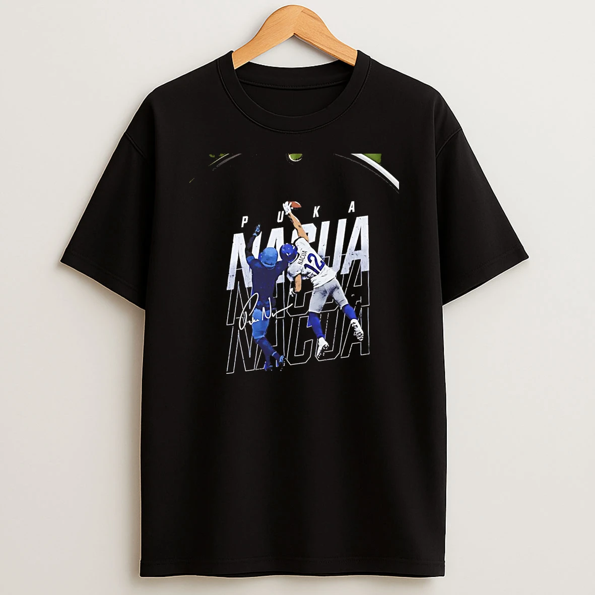 Puka Nacua One Handed Catch Los Angeles Rams Chriast T Shirt