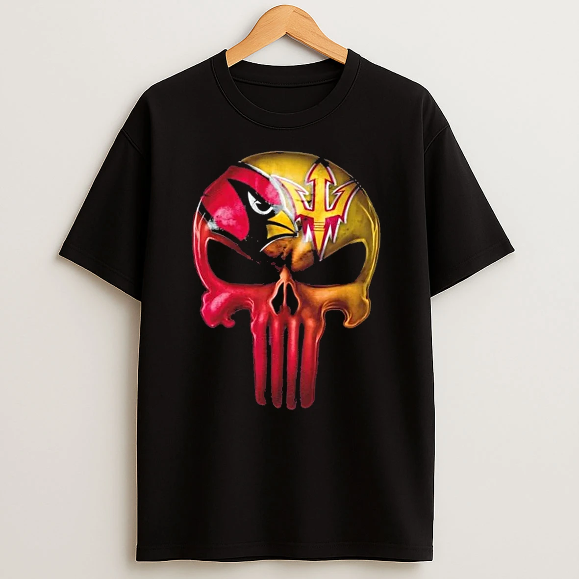 Punisher Skull Arizona City Sports Cardinals X State Sun Devils T Shirt