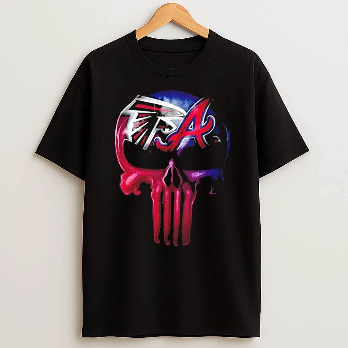 Punisher Skull Atlanta City Sports Falcons X Braves T Shirt