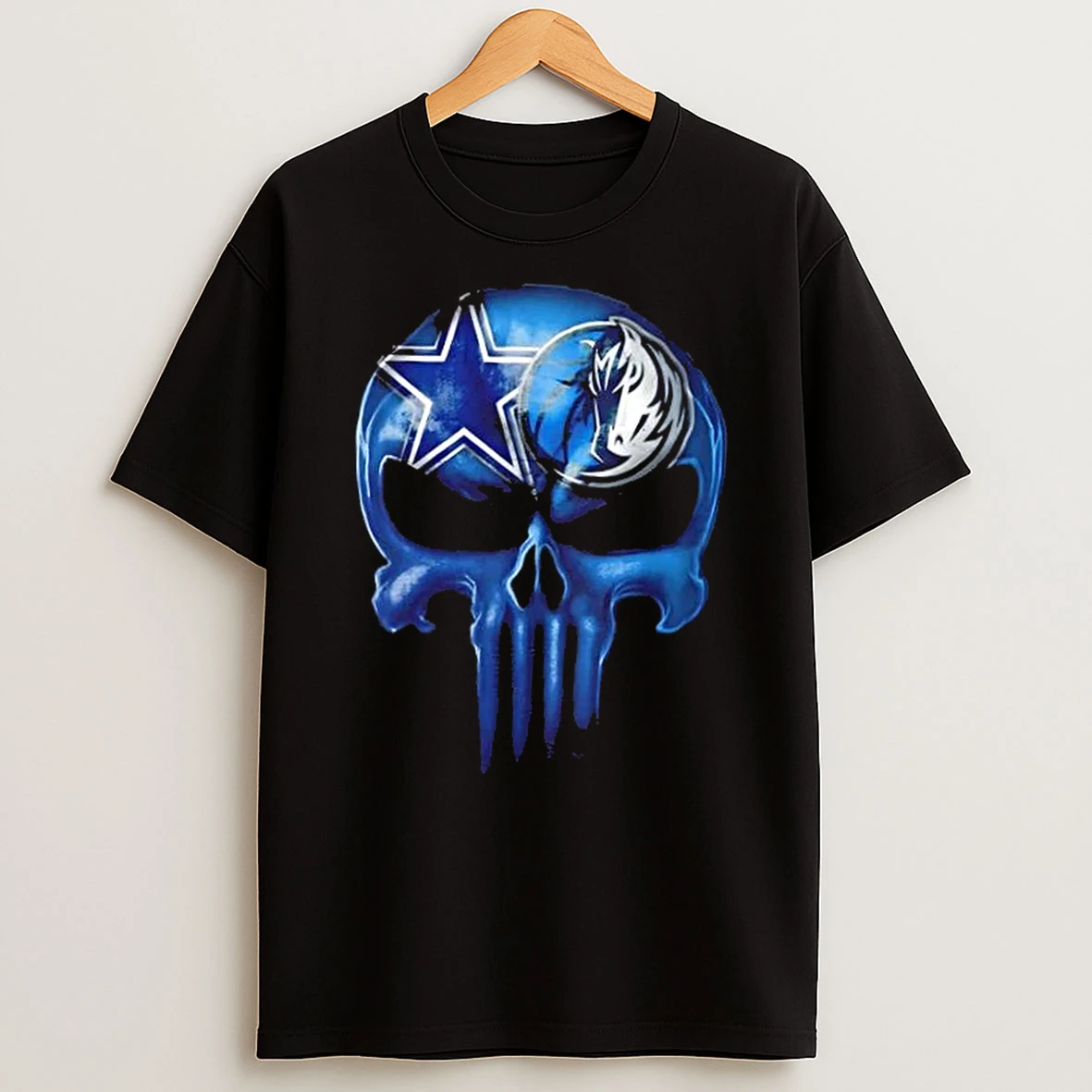 Punisher Skull Dallas City Sports Cowboys X Mavericks T Shirt