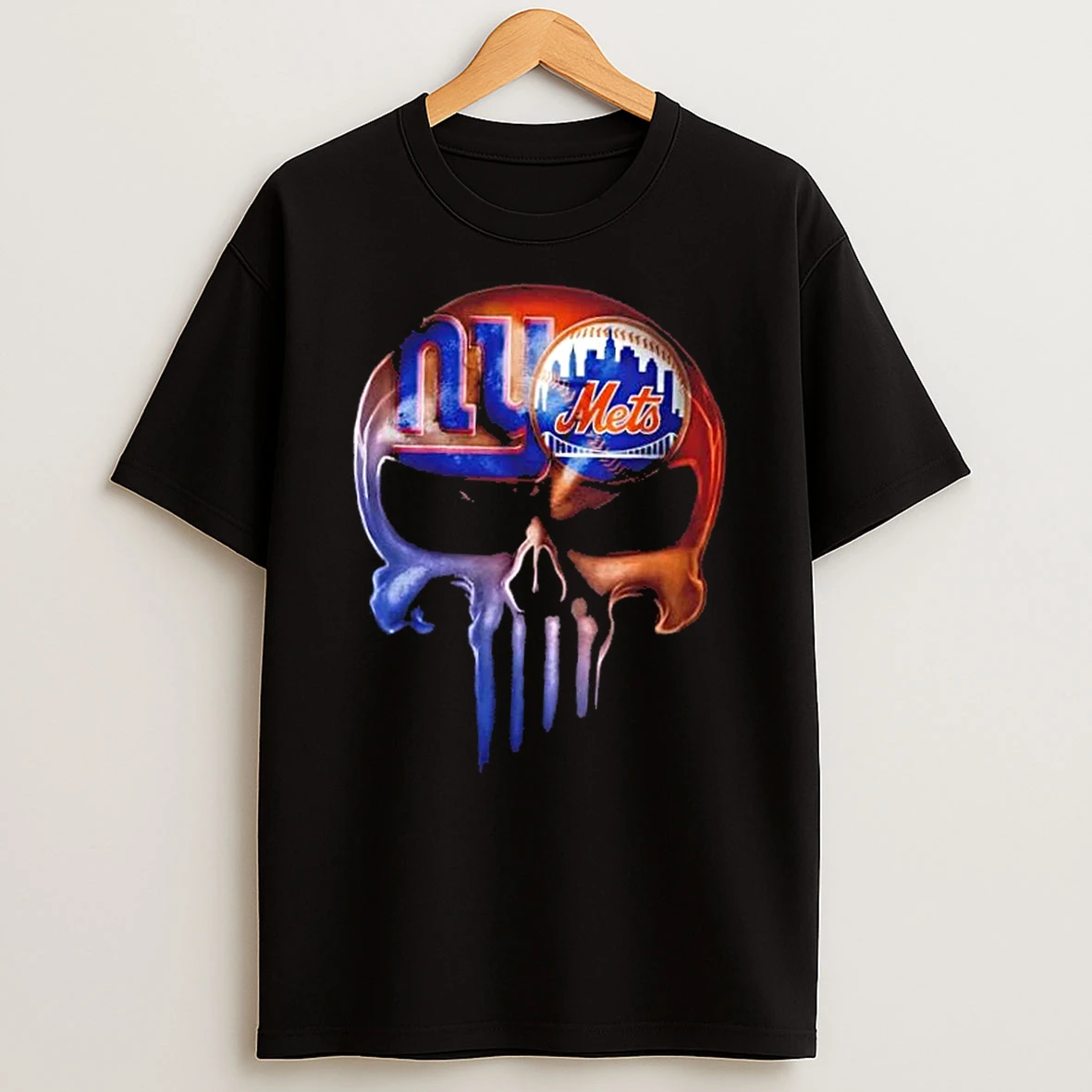 Punisher Skull New York City Sports Giants X Mets T Shirt
