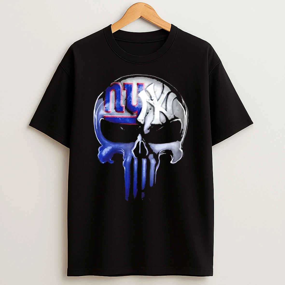 Punisher Skull New York City Sports Giants X Yankees T Shirt