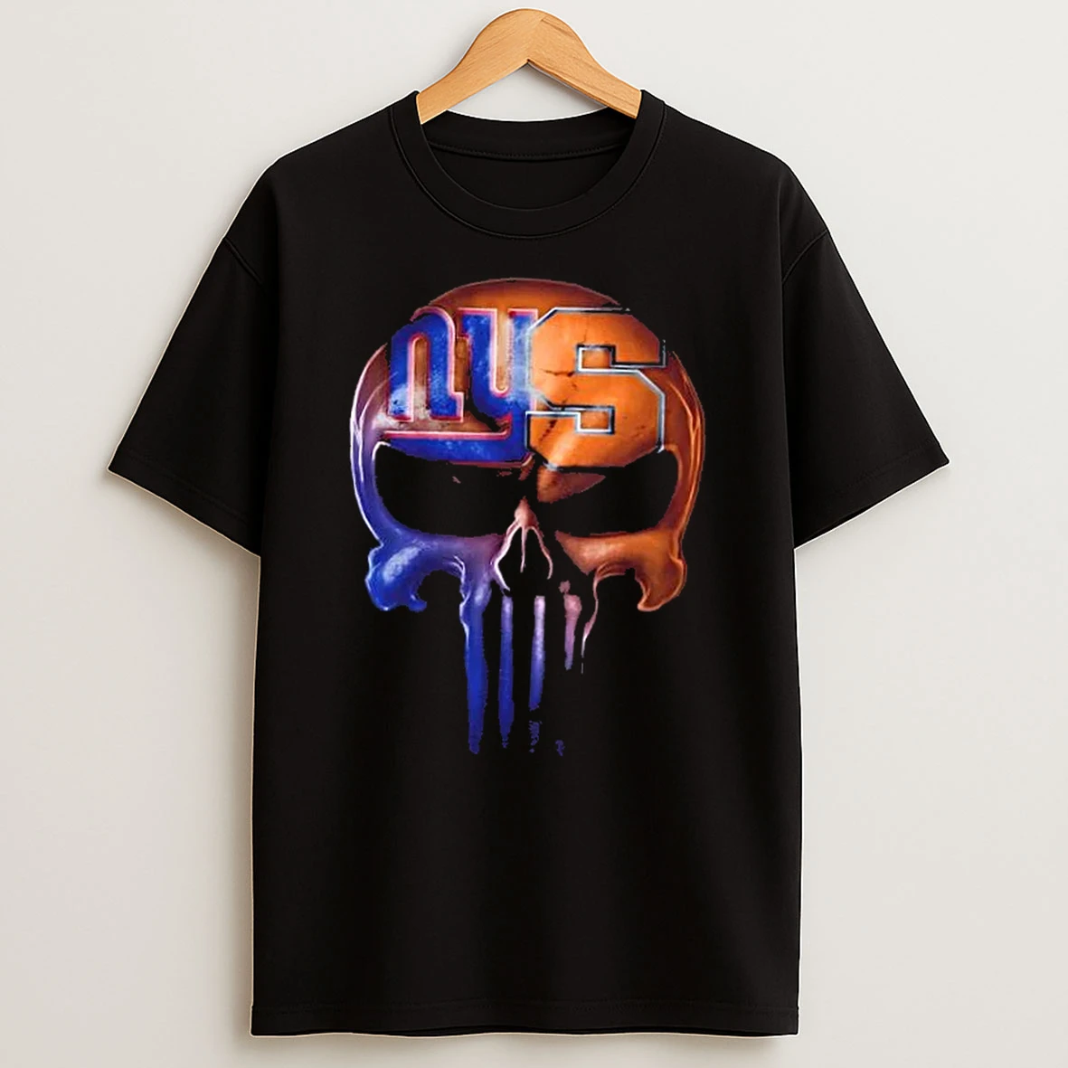 Punisher Skull Sports New York Giants X Syracuse Orange T Shirt