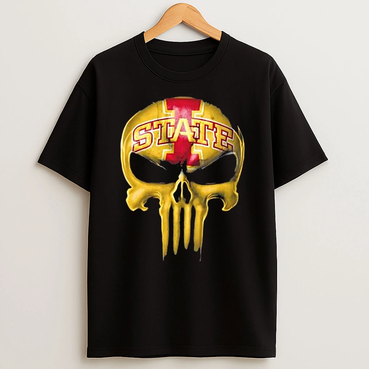 Punisher Skull X Iowa State Cyclones Football Logo T Shirt