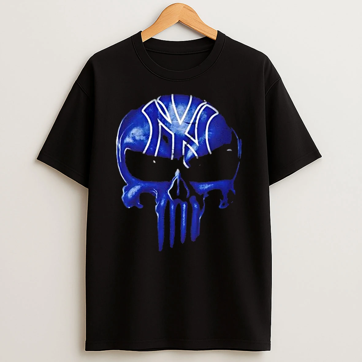 Punisher Skull X New York Yankees Baseball Logo T Shirt