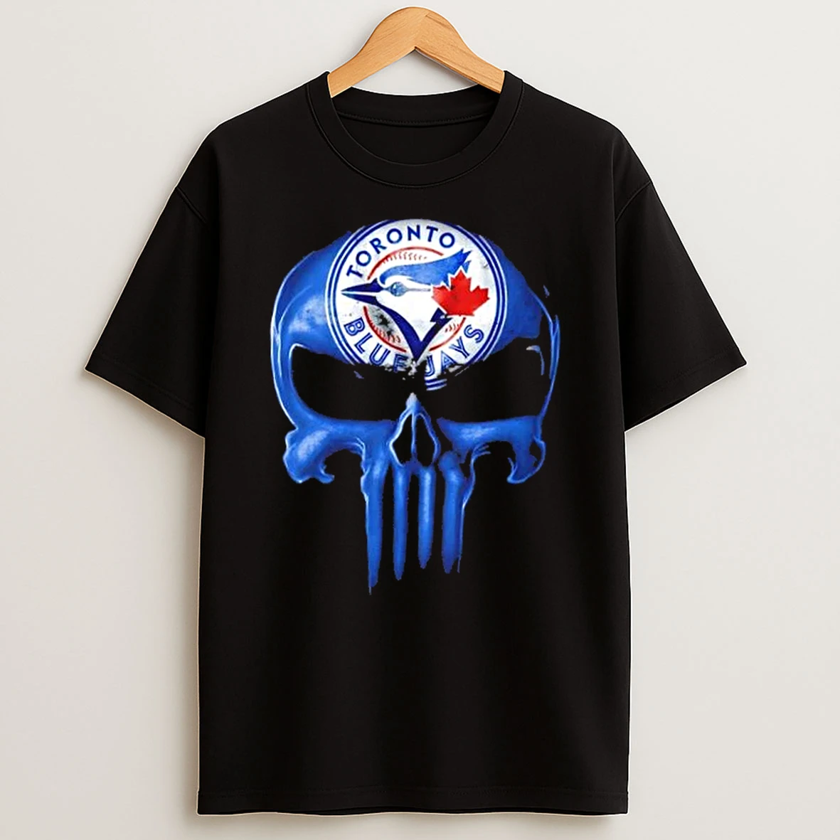 Punisher Skull X Toronto Blue Jays Baseball Logo T Shirt