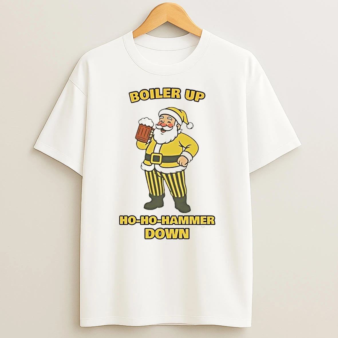 Purdue Boilermakers Boiler Up Ho Ho Hammer Down Christmas T Shirt