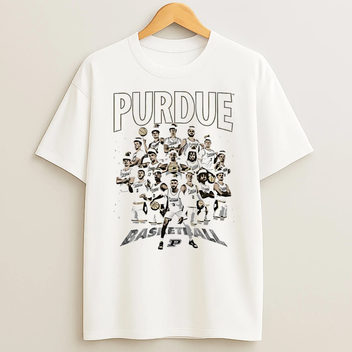 Purdue Boilermakers Mens Basketball Holiday Christmas Team T Shirt