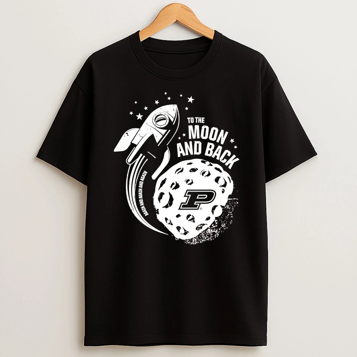 Purdue Boilermakers To The Moon And Back Again And Again T Shirt