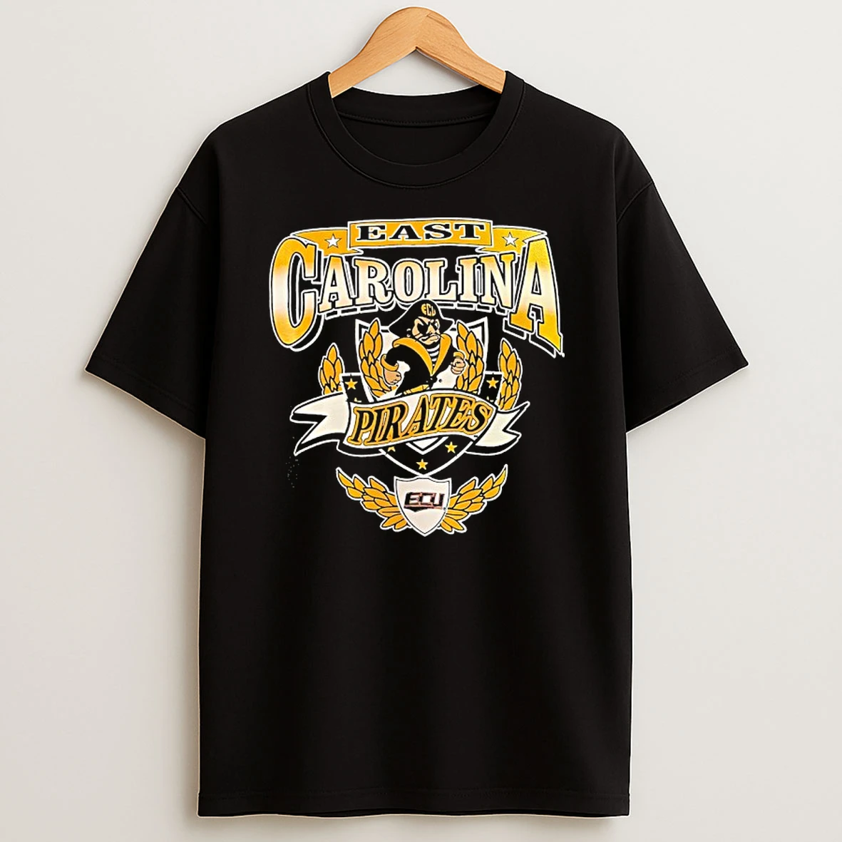 Purple Champion Retro East Carolina Pirates Reverse Weave T Shirt
