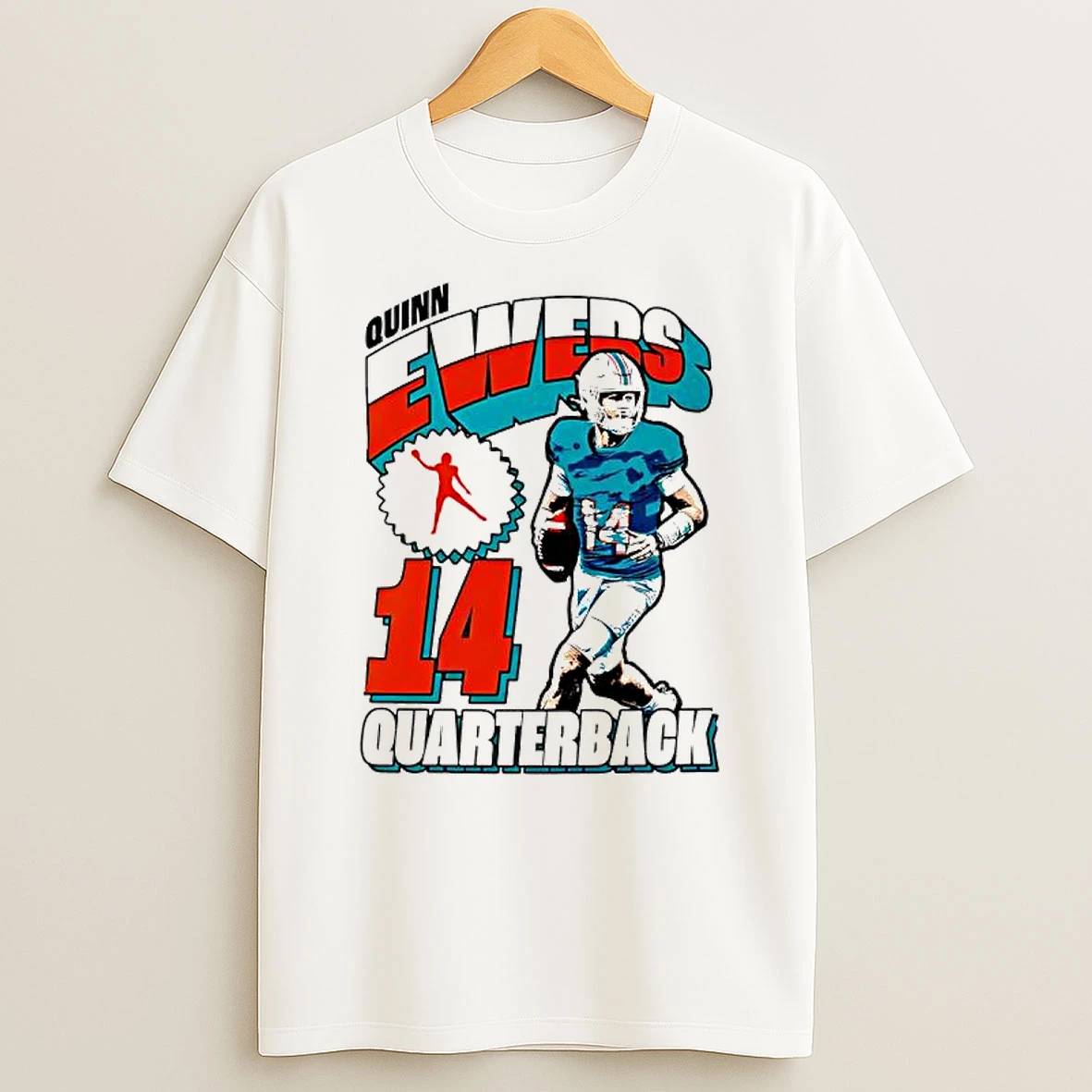 Quinn Ewers Miami Dolphins 14 Quarterback T Shirt