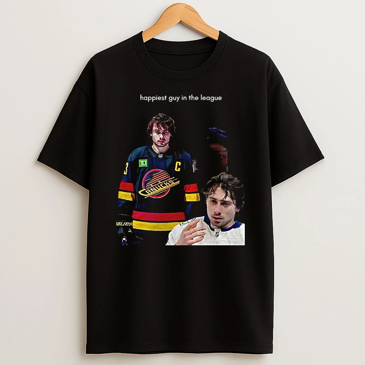 Quinn Hughes Vancouver Canucks National Hockey League Happiest Guy In The League T Shirt