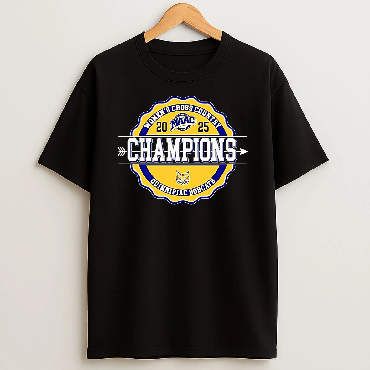 Quinnipiac Bobcats Womens Cross Country 2025 Maac Champions T Shirt