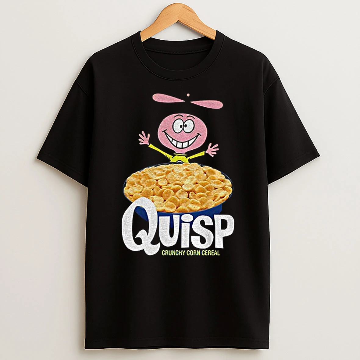 Quisp Cereal Box Retro Funny Cute 70s T Shirt