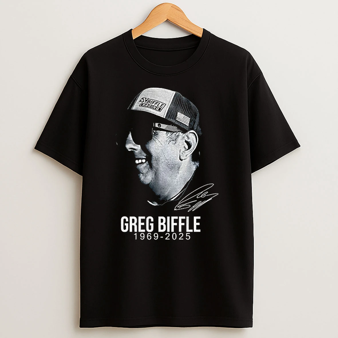 Rip Greg Biffle 1969 2025 Nascar Racing Signature T Shirt