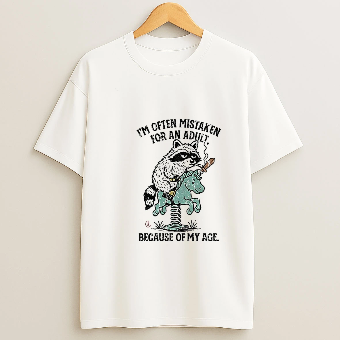 Raccoon And Horse Meme Im Often Mistaken For An Adult Because Of My Age T Shirt