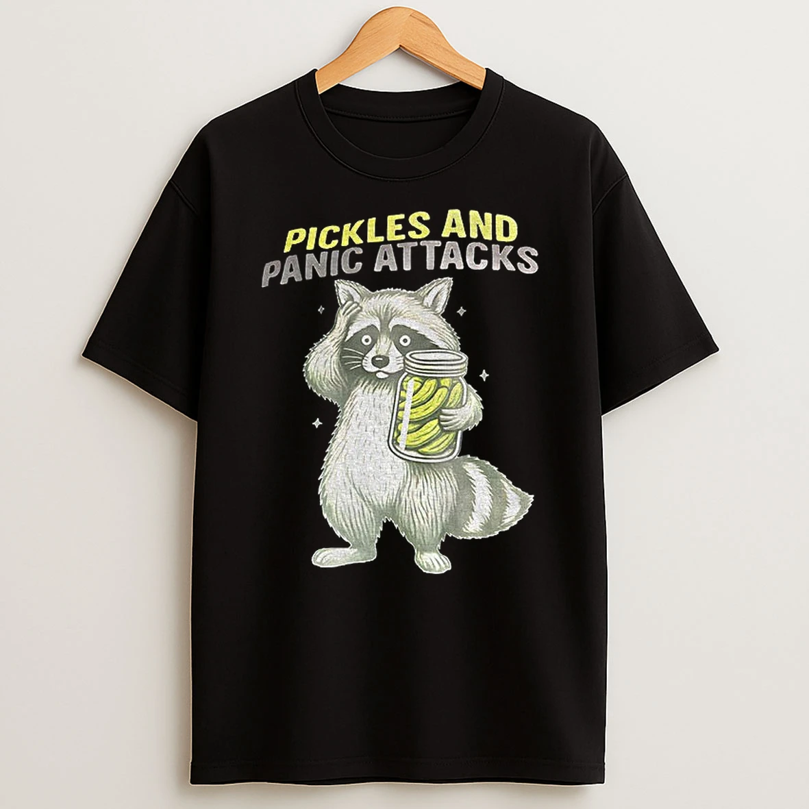 Raccoon Pickles And Panic Attacks Vintage T Shirt