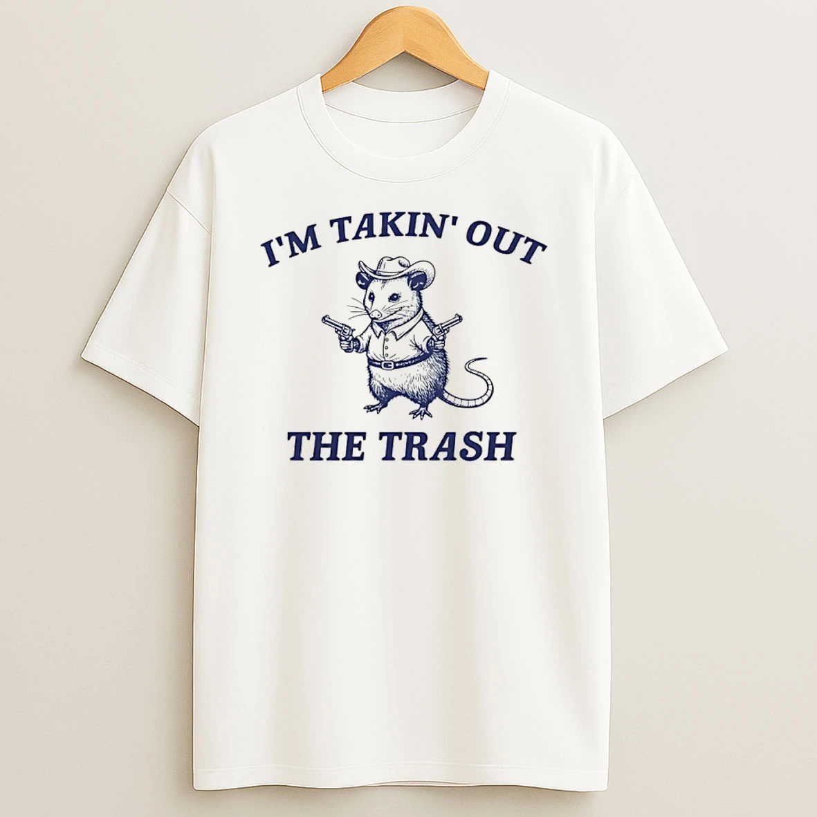 Raccoon With Gun Im Takin Out The Trash T Shirt