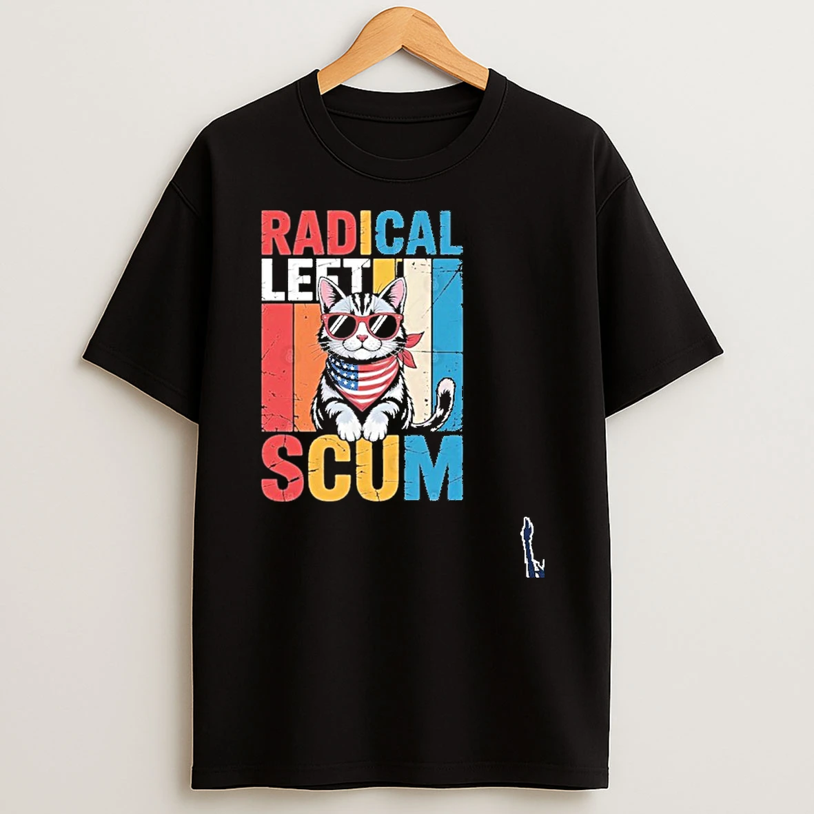 Radical Left Scum Cat Retro T Shirt
