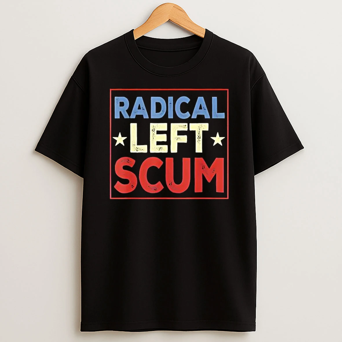 Radical Left Scum Retro T Shirt
