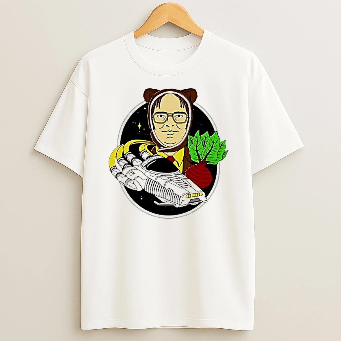 Rainn Wilson Beets Dwight Schrute The Office Bear Suit Graphic T Shirt