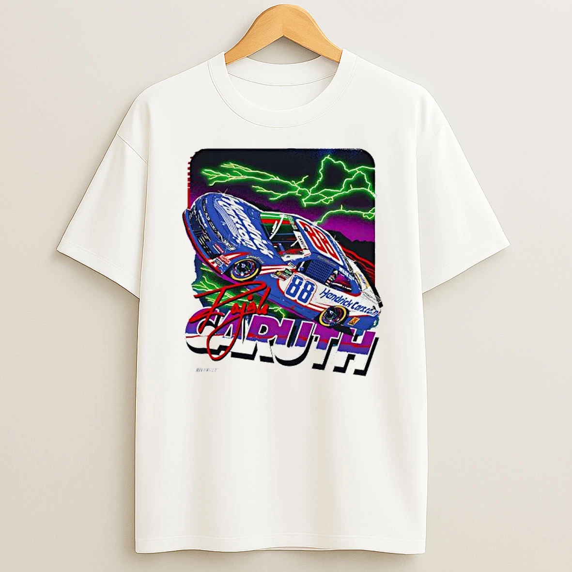 Rajah Caruth Hendrick Cars 88nascar Race Signature T Shirt