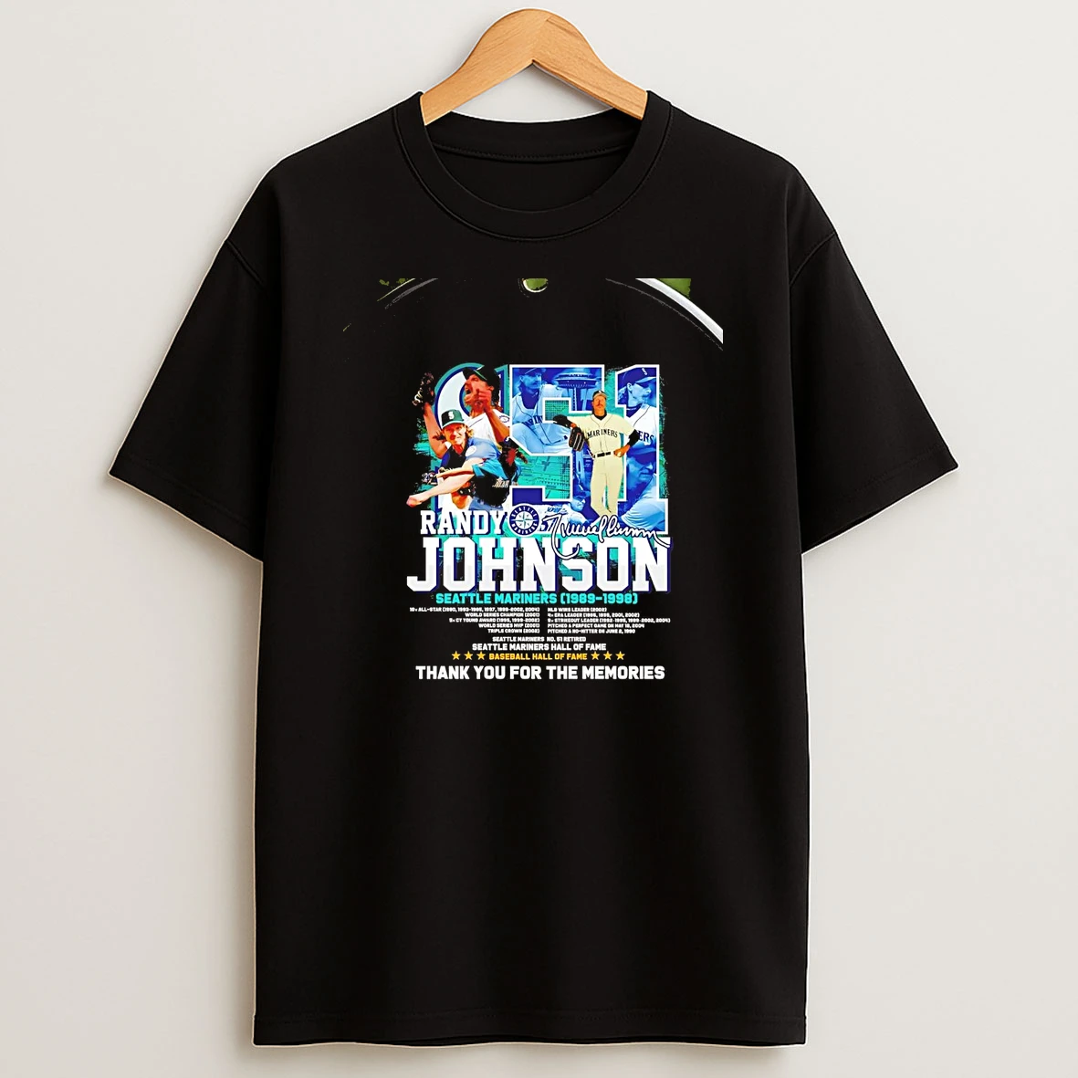 Randy Johnson Baseball Hall Of Fame Seattle Mariners Chriast T Shirt